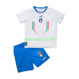 Camisolas de futebol Itália Criança Equipamento Alternativa 2022/23 Manga Curta